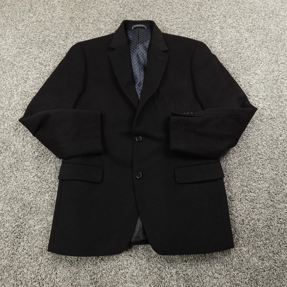 Michael Kors Blazer Mens 38R Black Camel Hair Sport Coat Jacket Lined‎ Suit Top